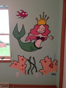 She's got no troubles. Life is de bubbles. Under the sea!