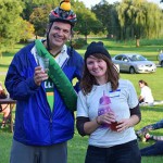 Me, beer and Nikki, one of the many Bike the Barns volunteers.