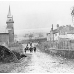 Men of the 16th Infantry rush into Thelonne under shellfire during the advance on Sedan, 7 November 1918.